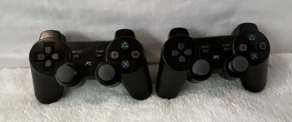 Set of 2 Generic Wireless P3 Controllers for‎ PlayStation 3 Black